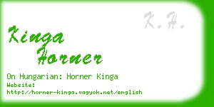kinga horner business card